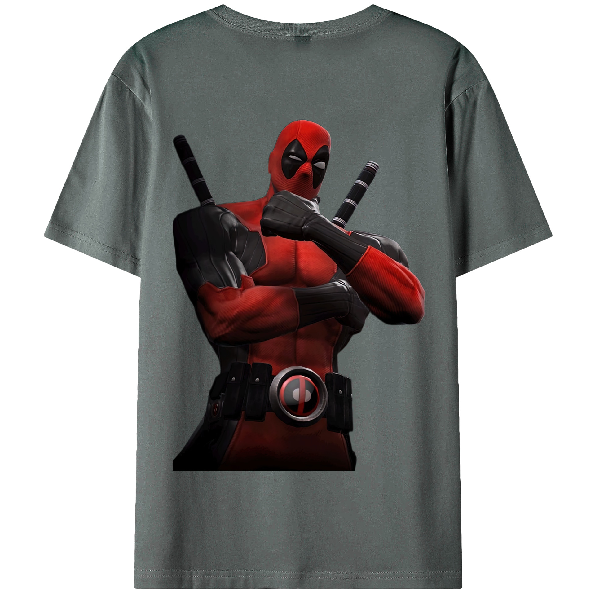 （画像用） Deadpool デッドプール 綿100％半袖Tシャツ（背面プリント）